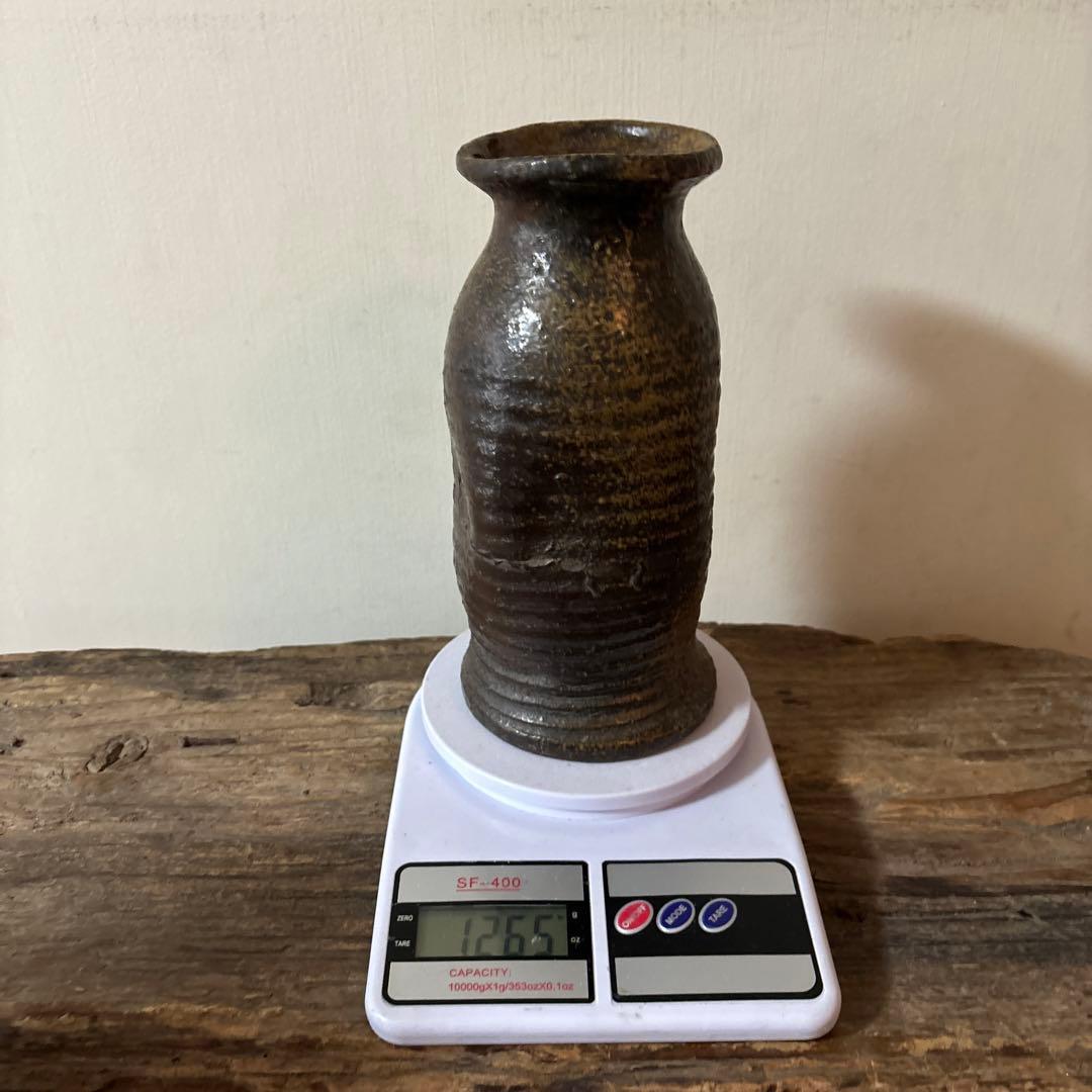 古備前花入 江戸〜明治 古丹波 花器 茶道具 アンティーク 骨董検:秦