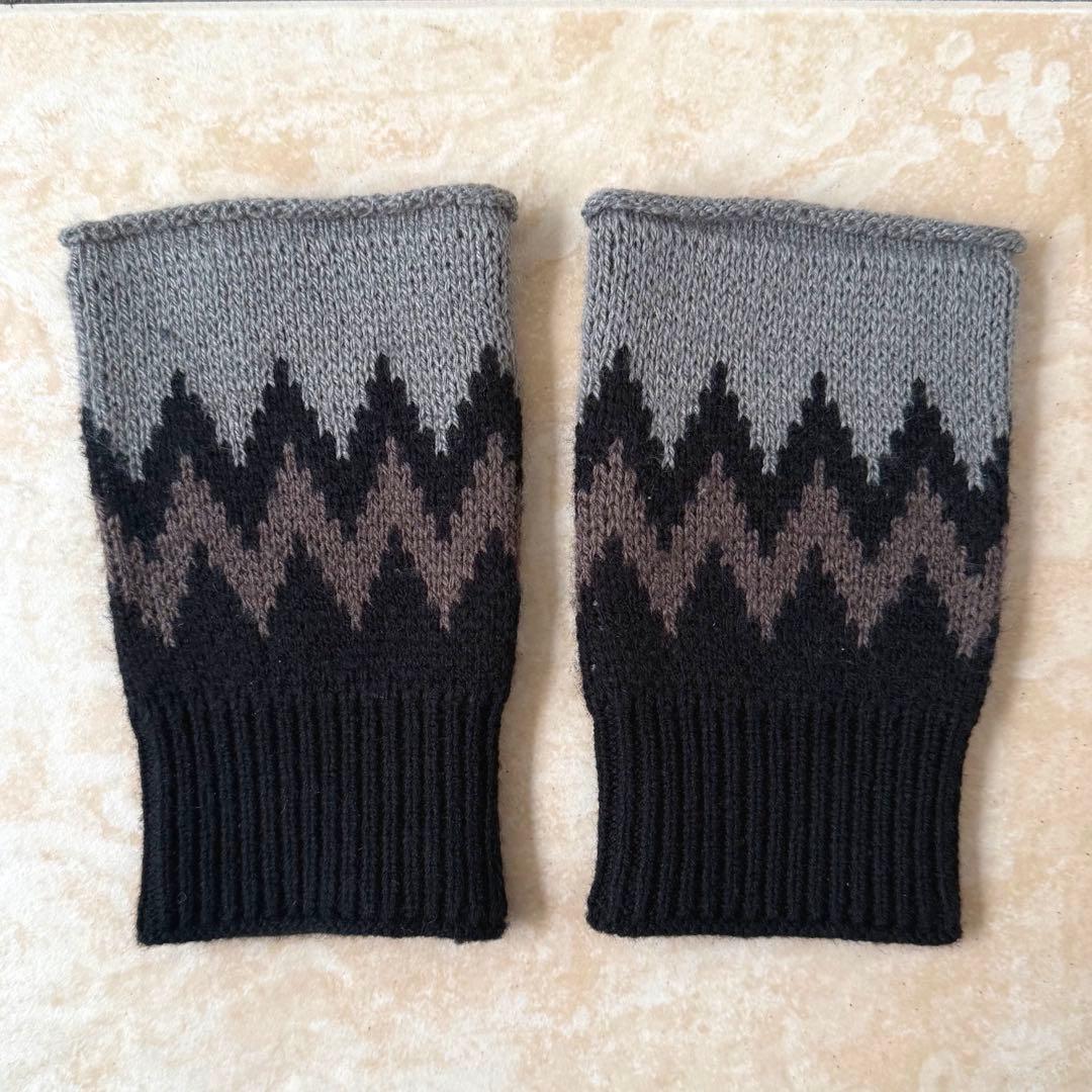 NUMBER (N)INE ZIGZAG JACQUARD ARM WARMER-アウトレット激安