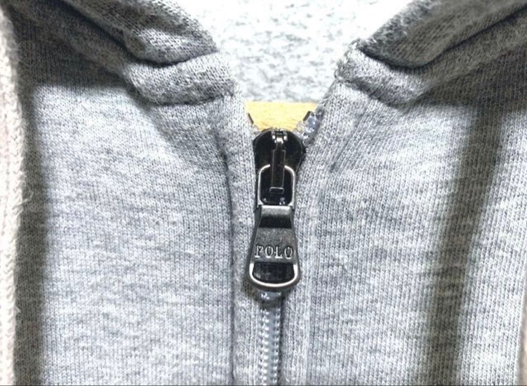 Polo Ralph Lauren グレー ジップアップパーカー　短丈