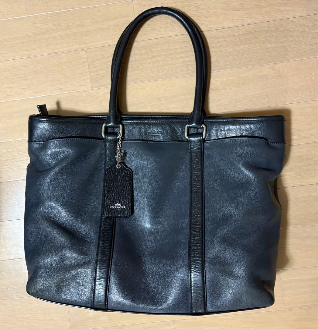 COACH 黒 レザービジネスメンズバッグ +本革バック