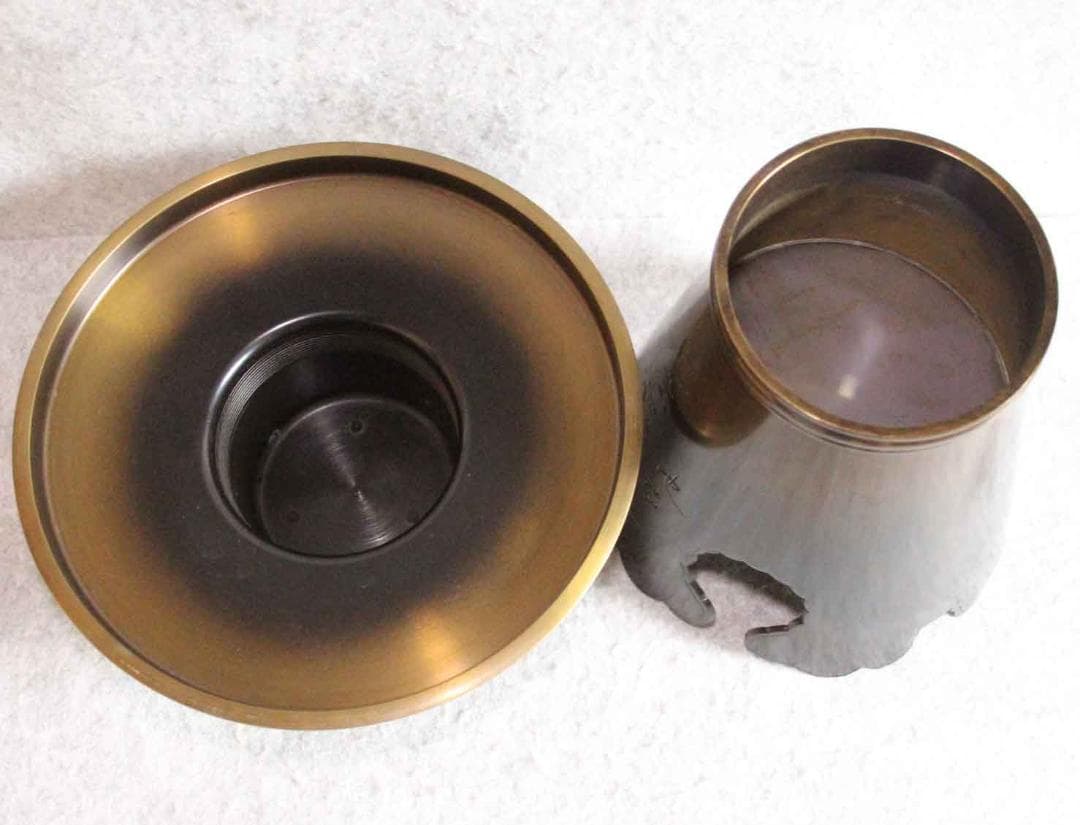 唐銅 花器 薄端 池坊 御玄猪 おげんちょ 華道 銅製 花生