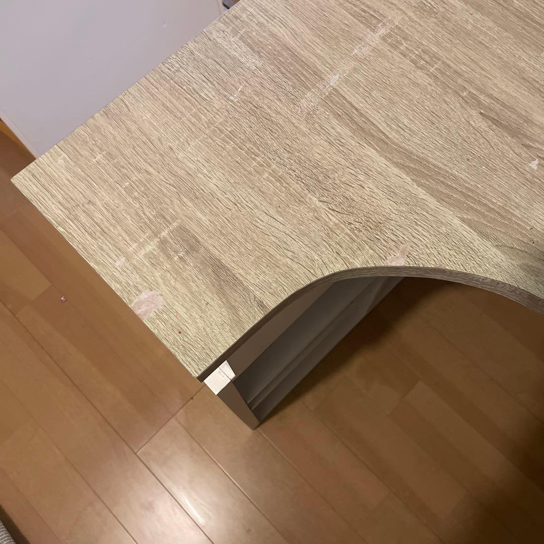 LOWYA(ロウヤ) パソコンデスクL字型　幅100cm オーク/ホワイト