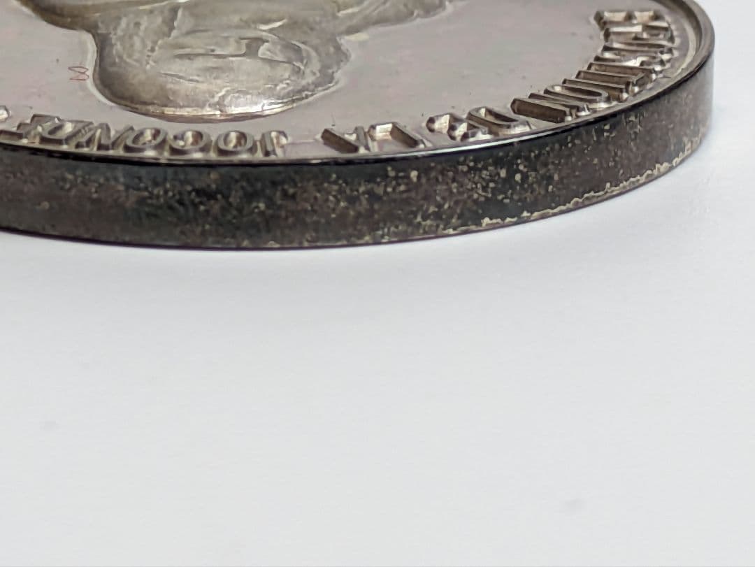 永遠の微笑 『モナリザ』日本初公開記念 メダル 純銀製 1974年 検定