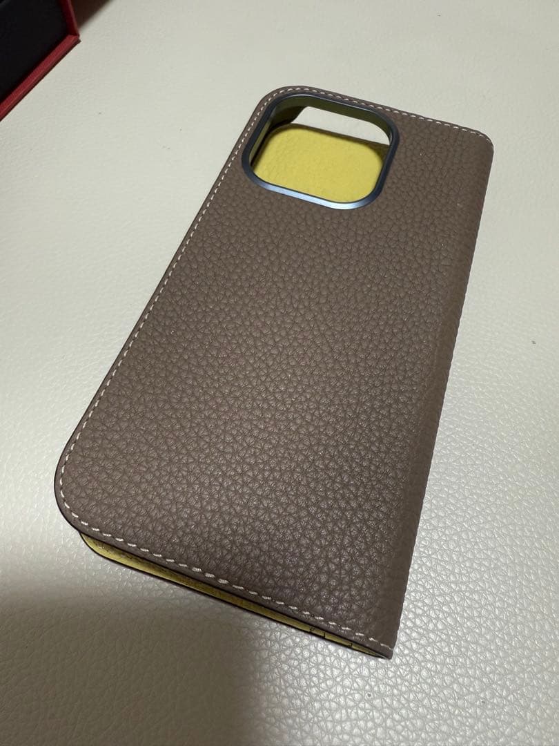 BONAVENTURA iPhone16pro エトープ×イエロー iphone16 手帳 型 ケース