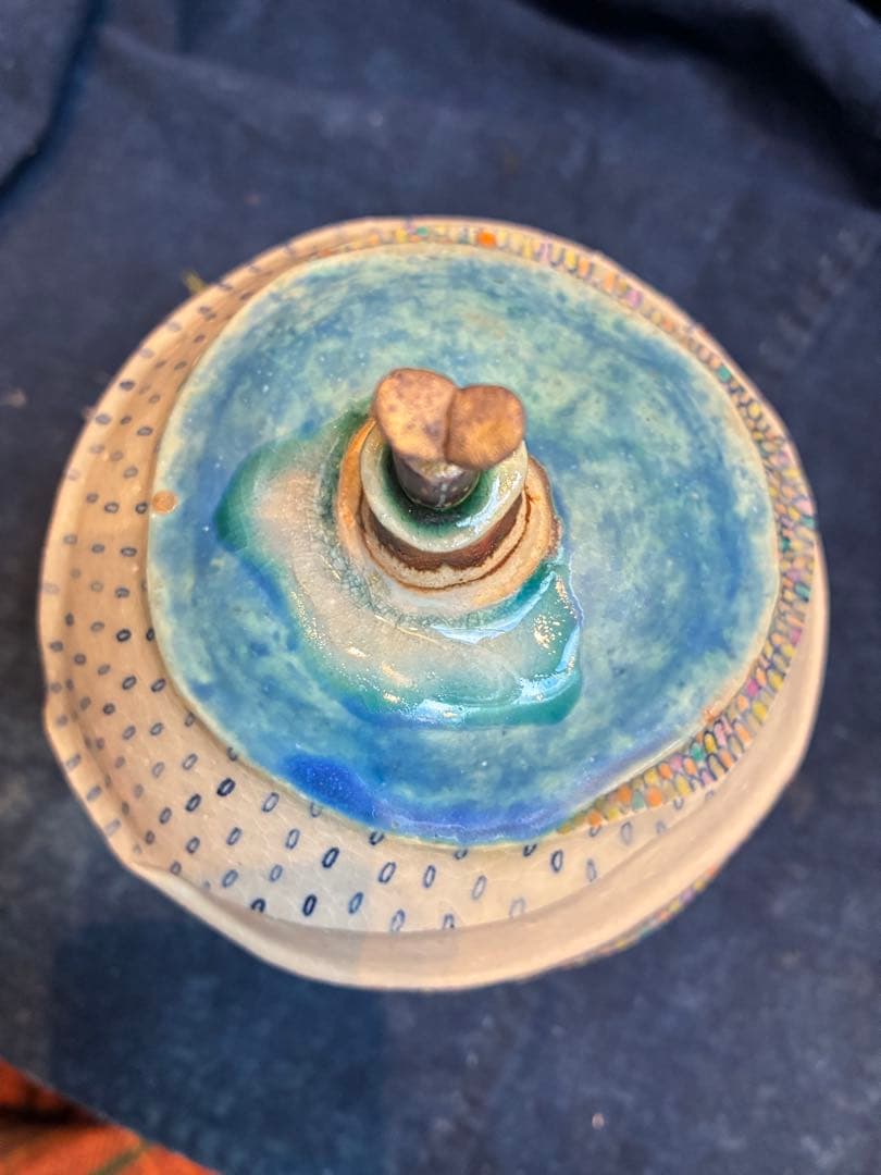 陶器 オブジェ 「宇宙の果実2」 作家物 傷無し サインあり