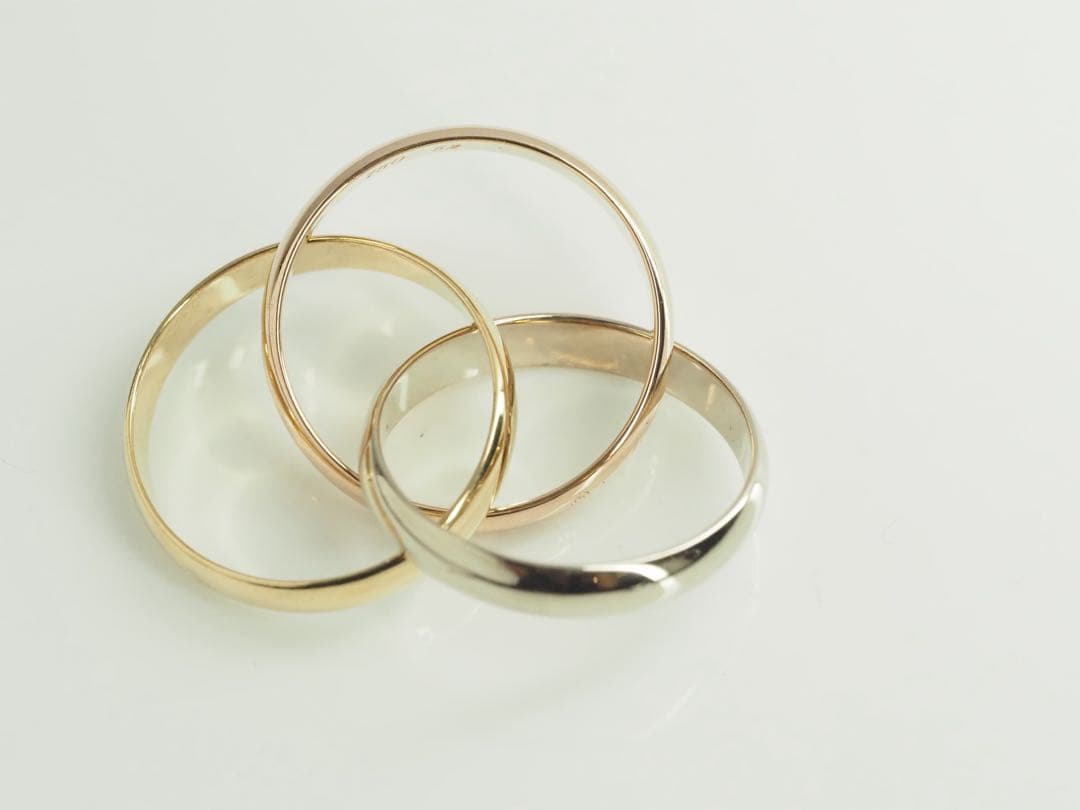 Cartier　カルティエ　トリニティリング 750YG/WG/PG 52号