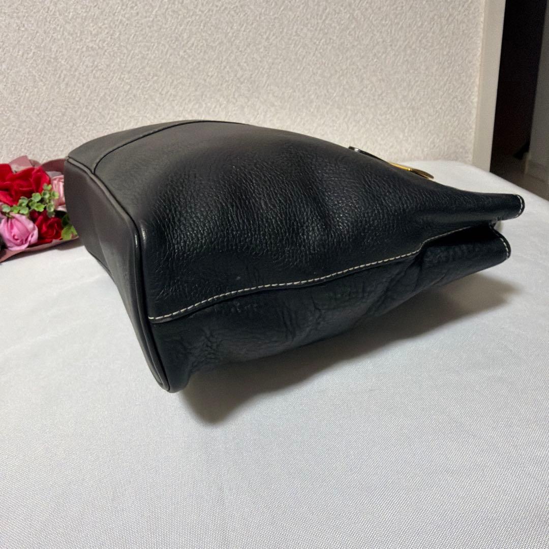 美品　BURBERRY バーバリー　ノバチェック柄　シボ革　トート　ハンドバッグ