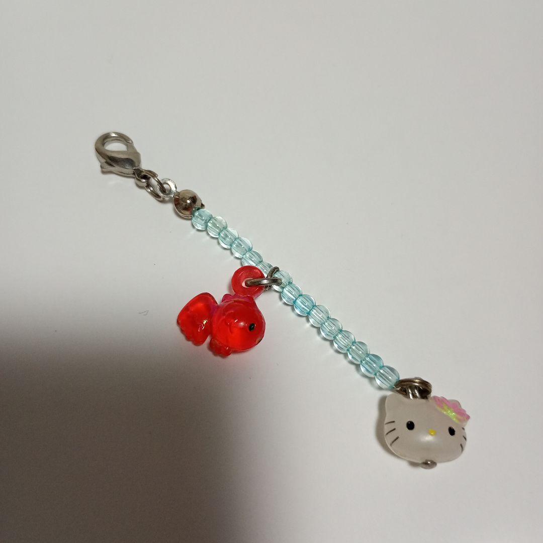 激レア 入手困難　ハローキティ ストラップ 　金魚　90年代