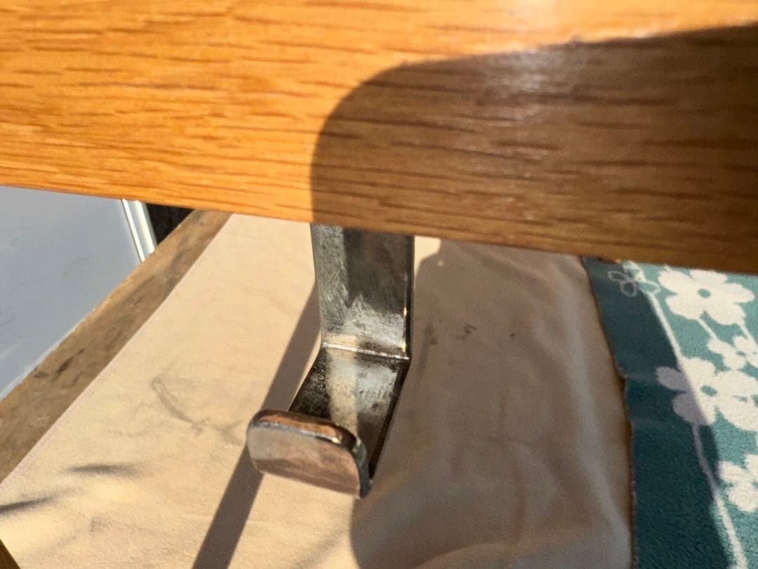 送料込み 無印良品 無垢材 デスク 引出付 オーク材 天然木 110