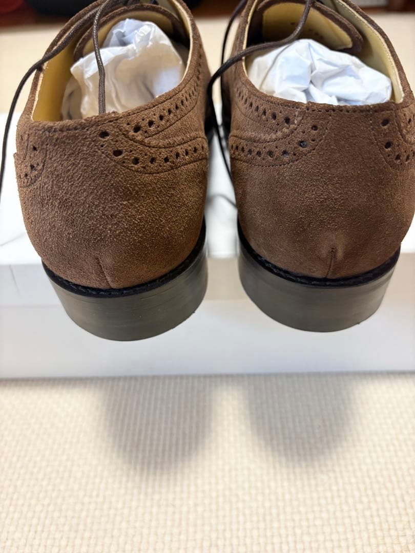 ロイドフットウェア　ブラウンスエード キャップオックスフォードブローグシューズ