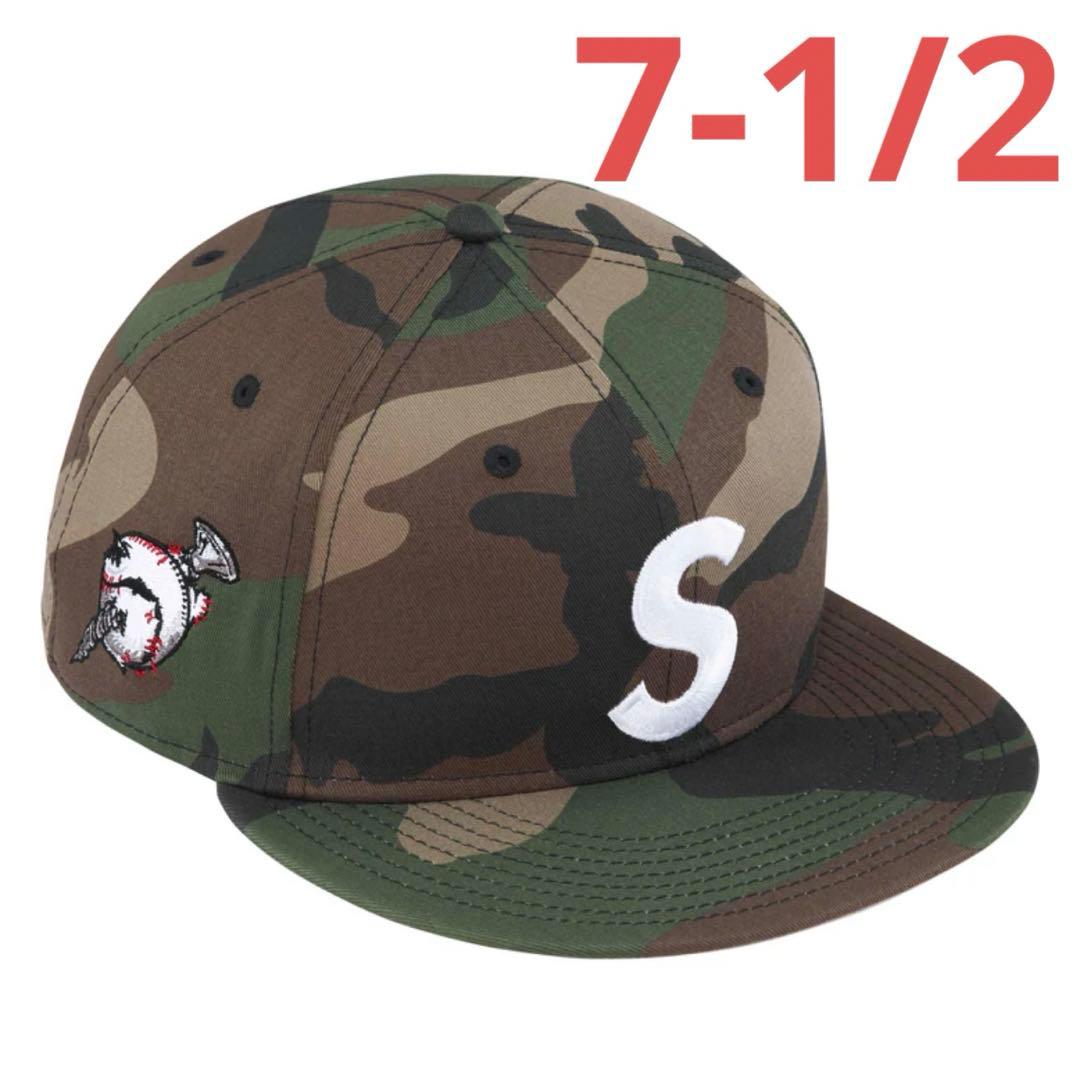 Supreme S Logo 6-Panel 迷彩 ウッドランドカモ キャップ