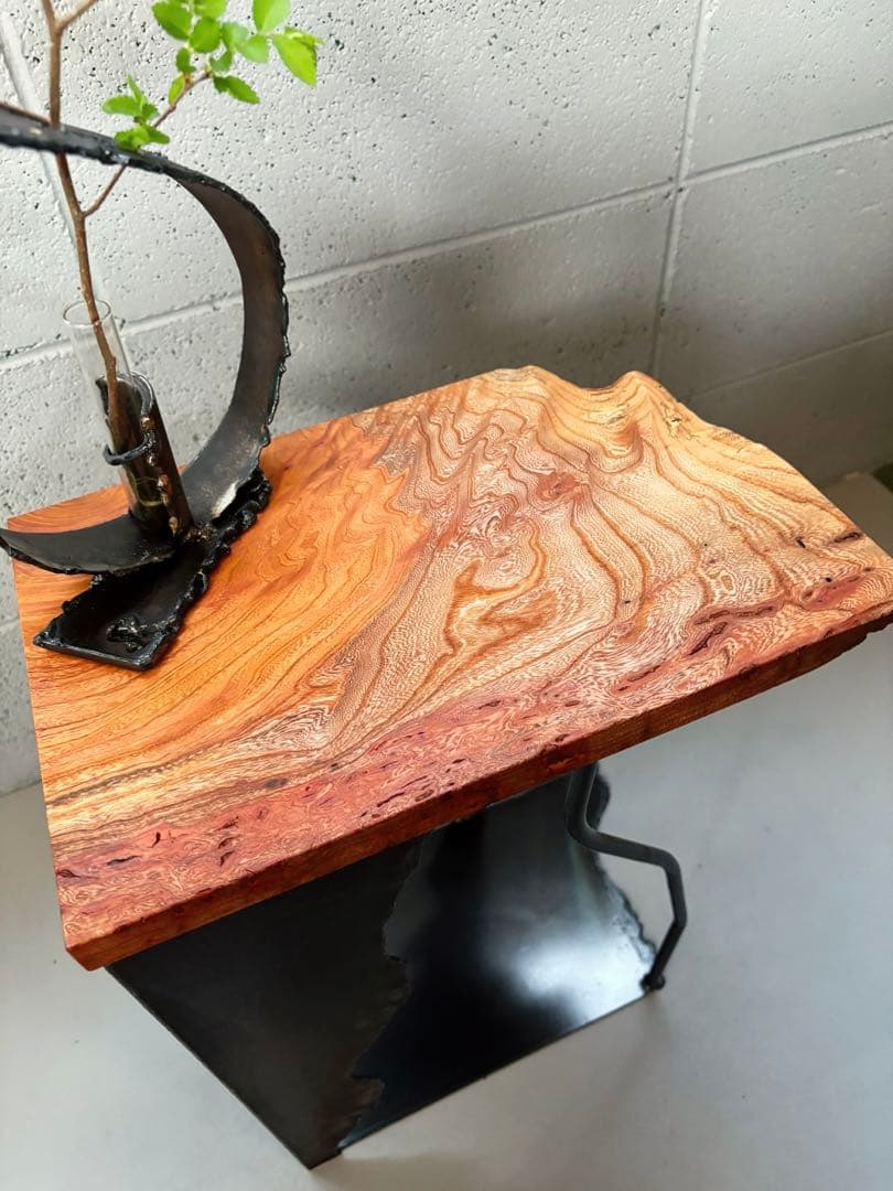 欅サイドテーブルコーヒーテーブルナイトテーブル観葉植物置き飾り台