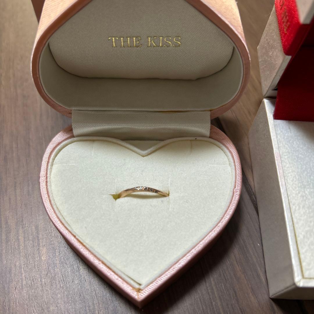 THE KISS ダイヤモンド0.03ct 指輪 ケース付き ハート型 箱あり