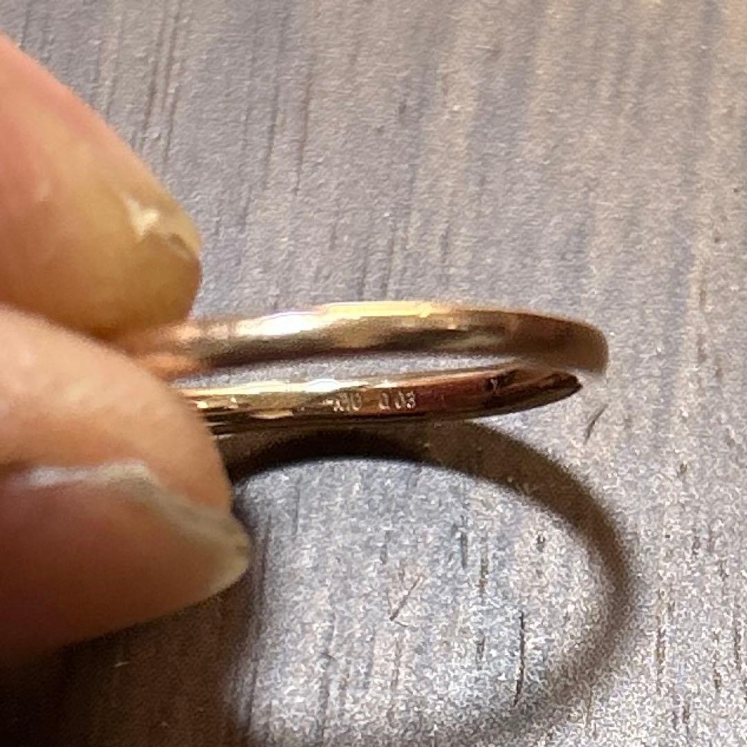 THE KISS ダイヤモンド0.03ct 指輪 ケース付き ハート型 箱あり