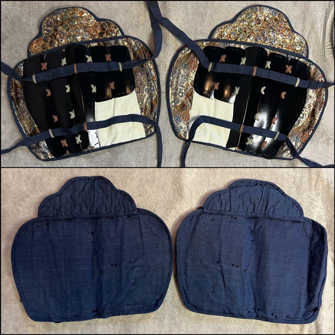 『新品同様 美品！』濃黄•茶糸威 鉄地黒胴当世具足 【甲冑 等身大】 鎧 一式