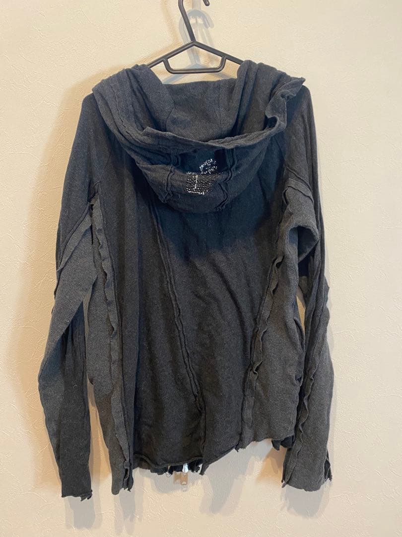 希少 PPFM アシンメトリー ダブルジップパーカー ストリート y2k 00s