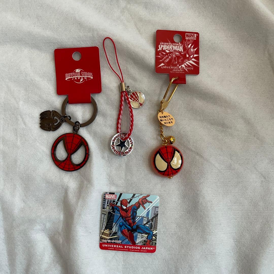 新品　セット　スパイダーマン キーホルダー ファイル　シール　USJ 平成レトロ