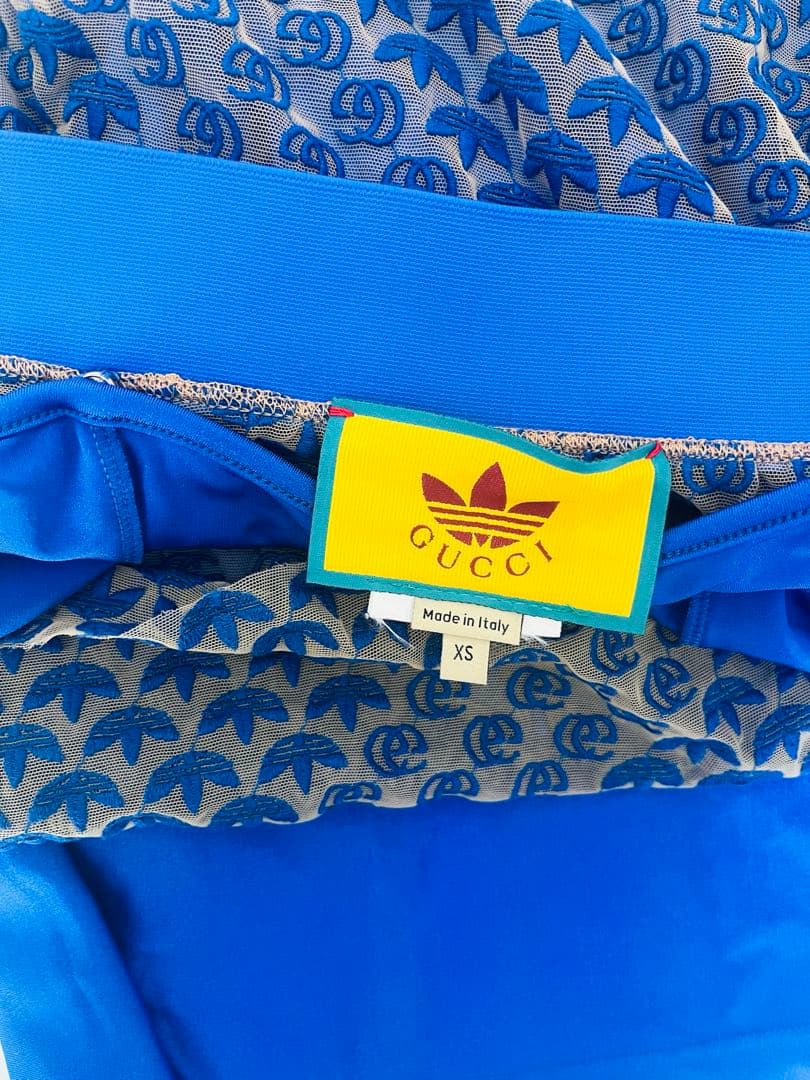 【ミケーレ期】GUCCI × adidas スカート XSサイズ ブルー