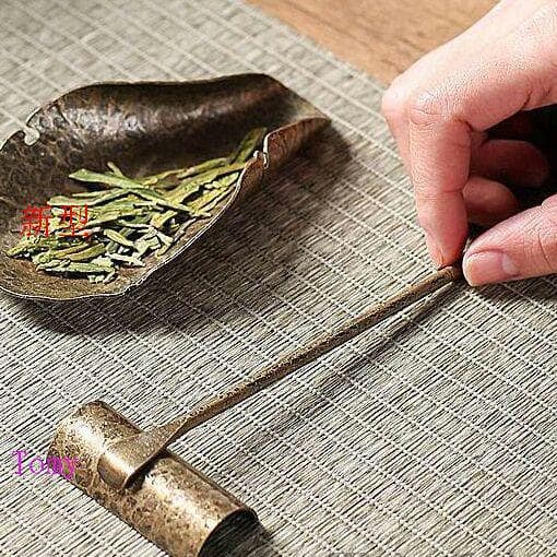 銅製 茶杓＋茶杓置き＋茶則(ちゃそく) 茶道具3点セットZX - メルカリ