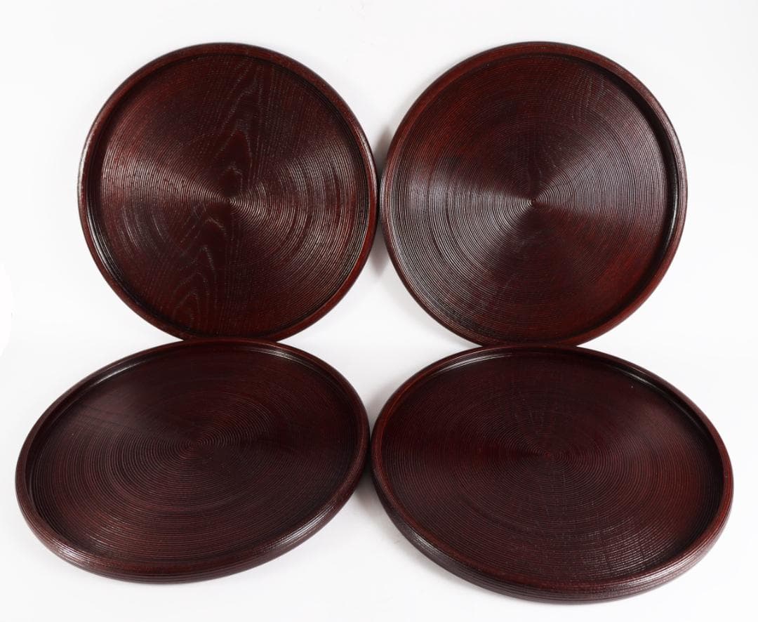 茶道具 糸目 丸膳 丸盆 塗匠利輔 十枚 木箱