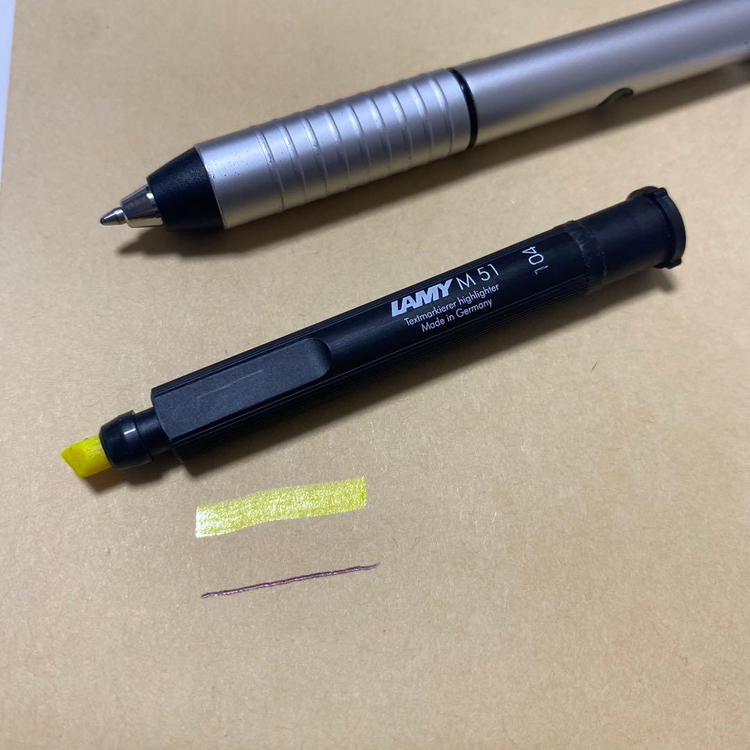 【廃盤レア】LAMYピックアップ　旧デザイン　動作良好　蛍光ペン&ボールペン