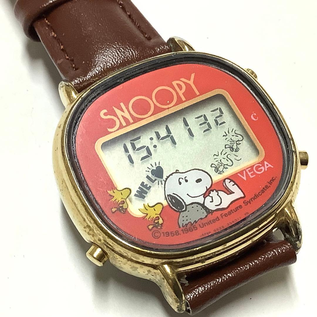 激レア！昭和レトロ、電池交換済】シチズン VEGA スヌーピー デジタル