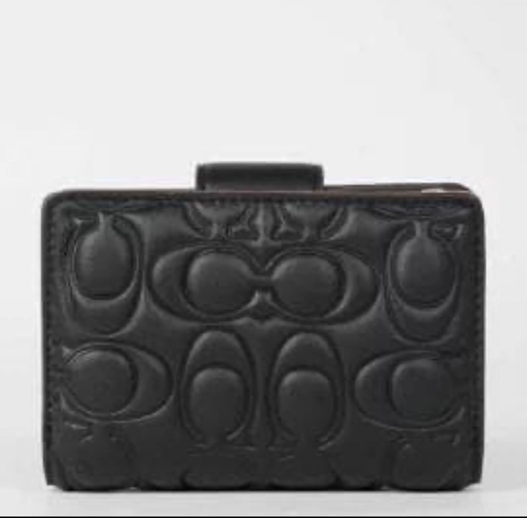 新作.COACHコーチ.ミディアム コーナー ジップ ウォレット・シグネチャー