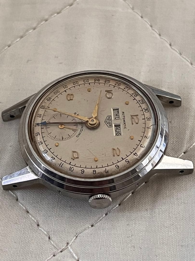 ホイヤー　ヴィンテージ　トリプルカレンダー　ゼンマイ切れ