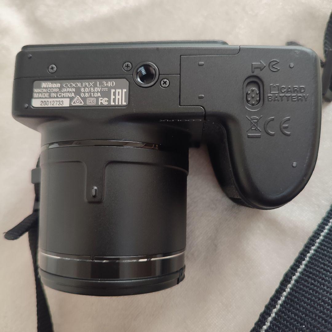 美品】COOLPIX L340 デジカメ 箱＆アルバム付き 黒 ブラックの通販はau