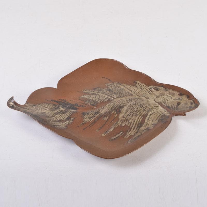高岡銅器 西村義光作 鋳銅 葉形 盆 共箱 V 8542 - メルカリ