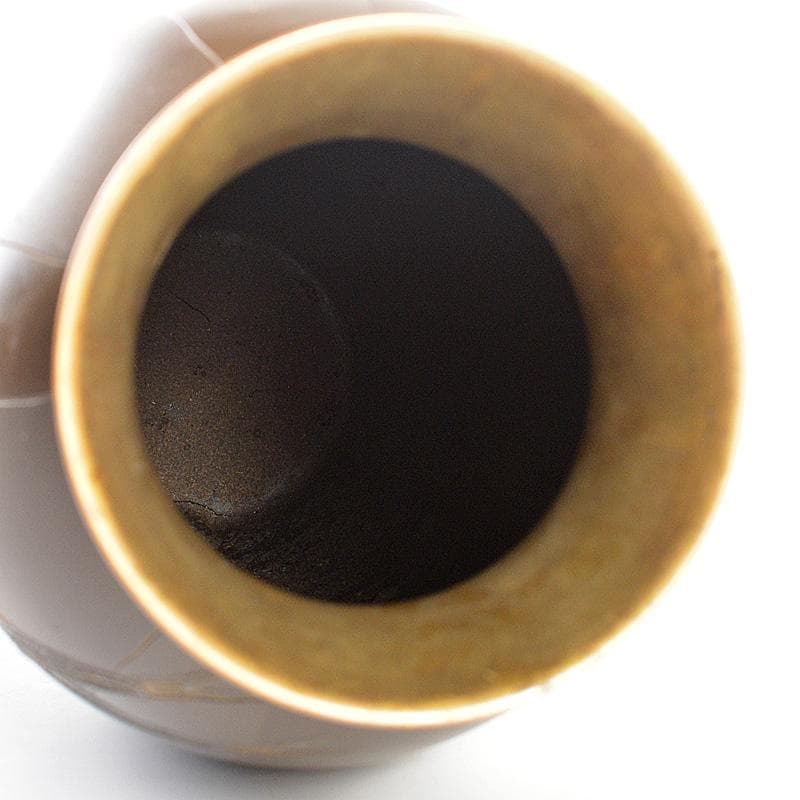 精金堂作　魚彫　宣徳銅花瓶　花入　共箱　V　5985C