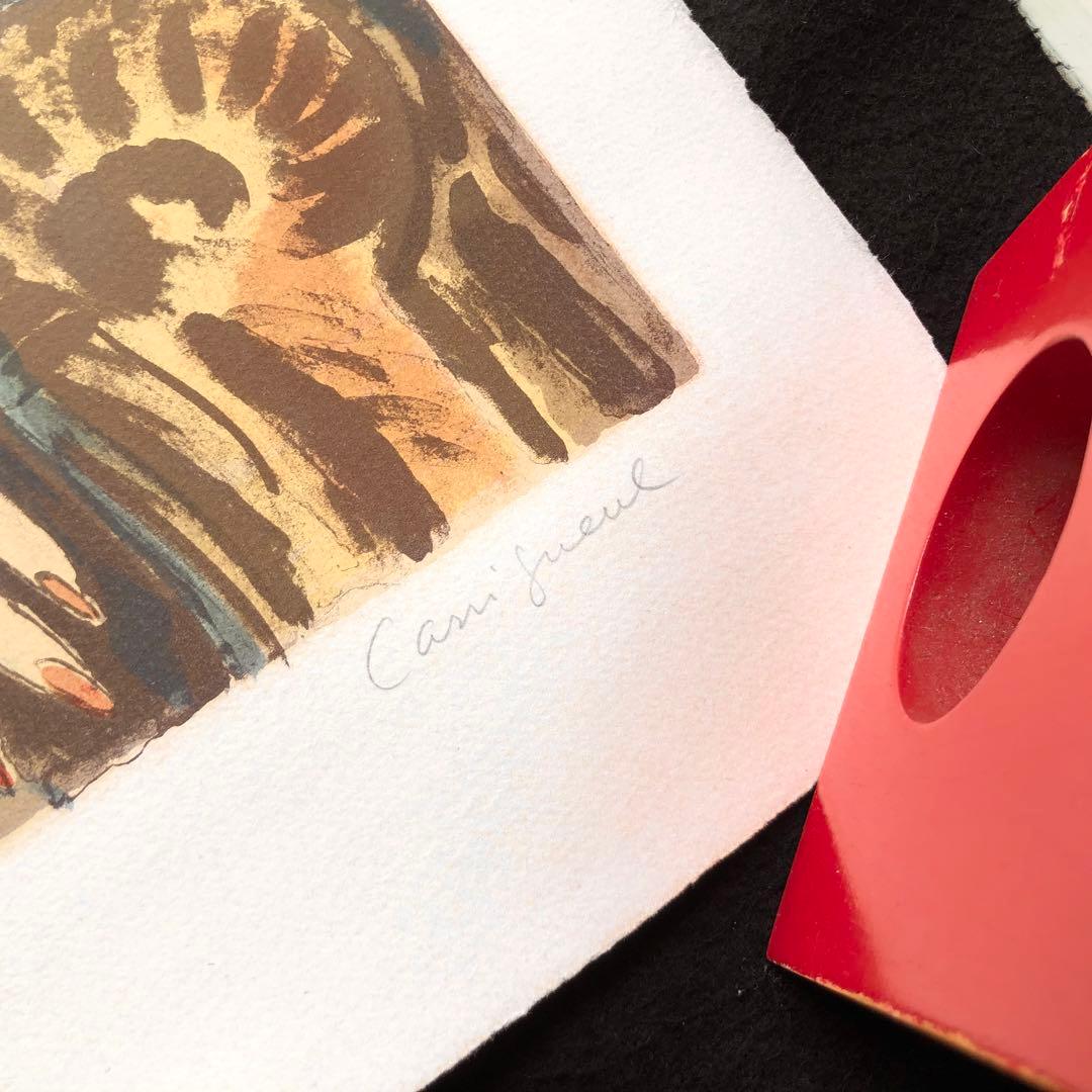 ジャン・ピエール・カシニョール リトグラフ「パラソル」1978年【サイン入】