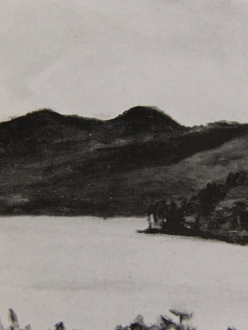 中沢弘光、「赤城湖畔」、希少な画集の額装画