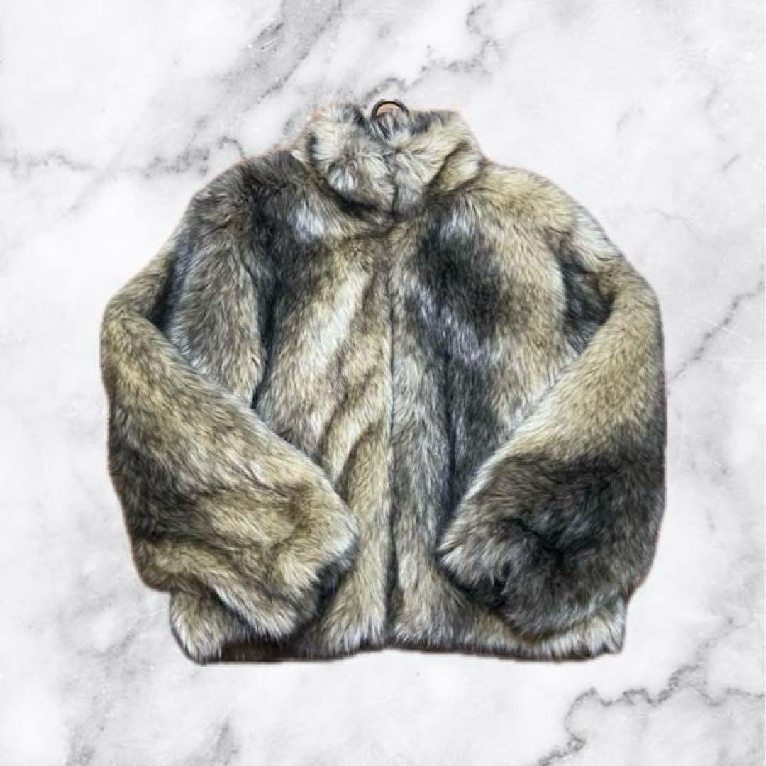 【希少】ZARAフェイクファーボンバージャケットファーブルゾンファージャケット