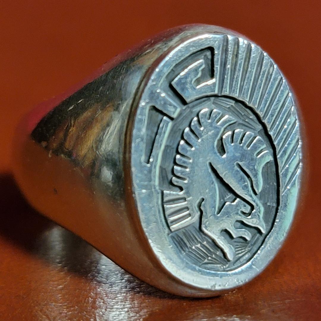 【予約】ビンテージ品 シルバー925 ナバホ シルバーリング インディアン