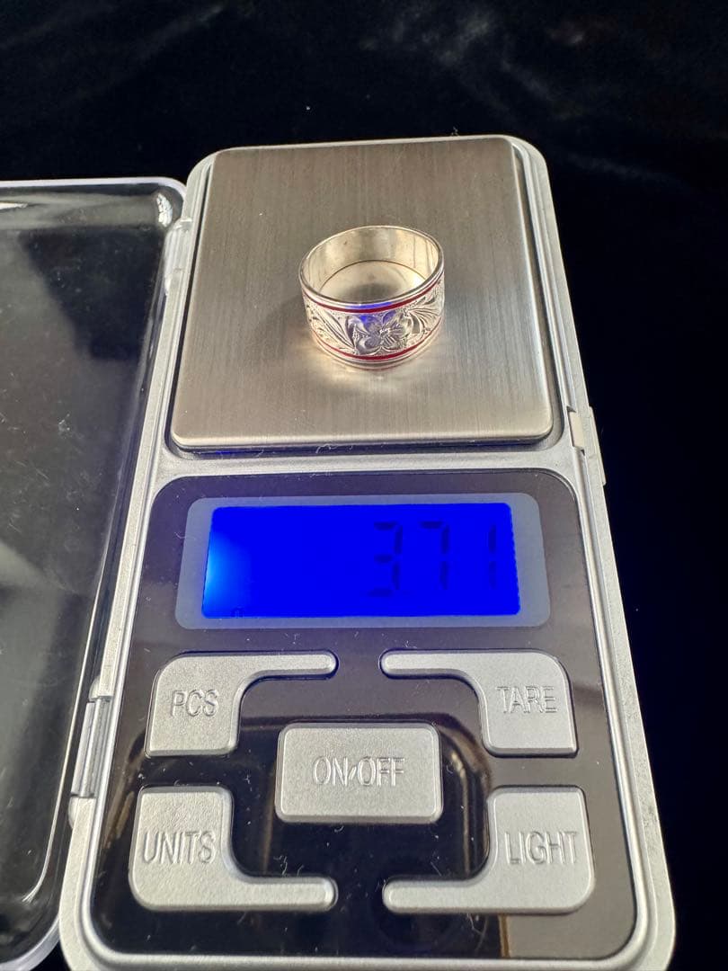 ハワイアンジュエリー　リング　14K ホワイトゴールド　13.5号