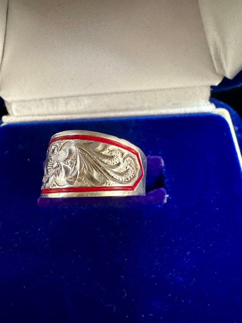 ハワイアンジュエリー　リング　14K ホワイトゴールド　13.5号