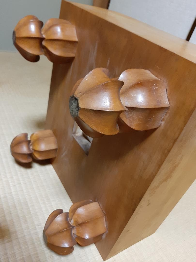 囲碁盤 日向榧 木裏 約６寸(17cm) 蓋付 围棋盘 바둑판 Go board