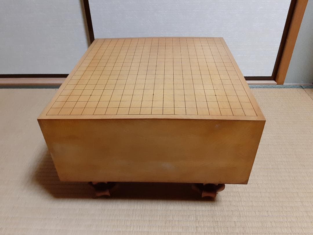 囲碁盤 日向榧 木裏 約６寸(17cm) 蓋付 围棋盘 바둑판 Go board