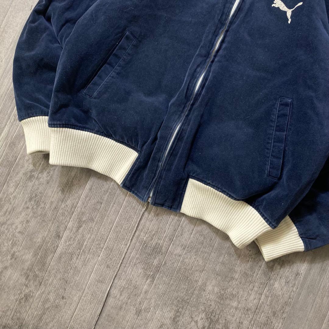 00s PUMA ベロア 中綿ジャケット リバーシブル 紺 白 XL - メルカリ