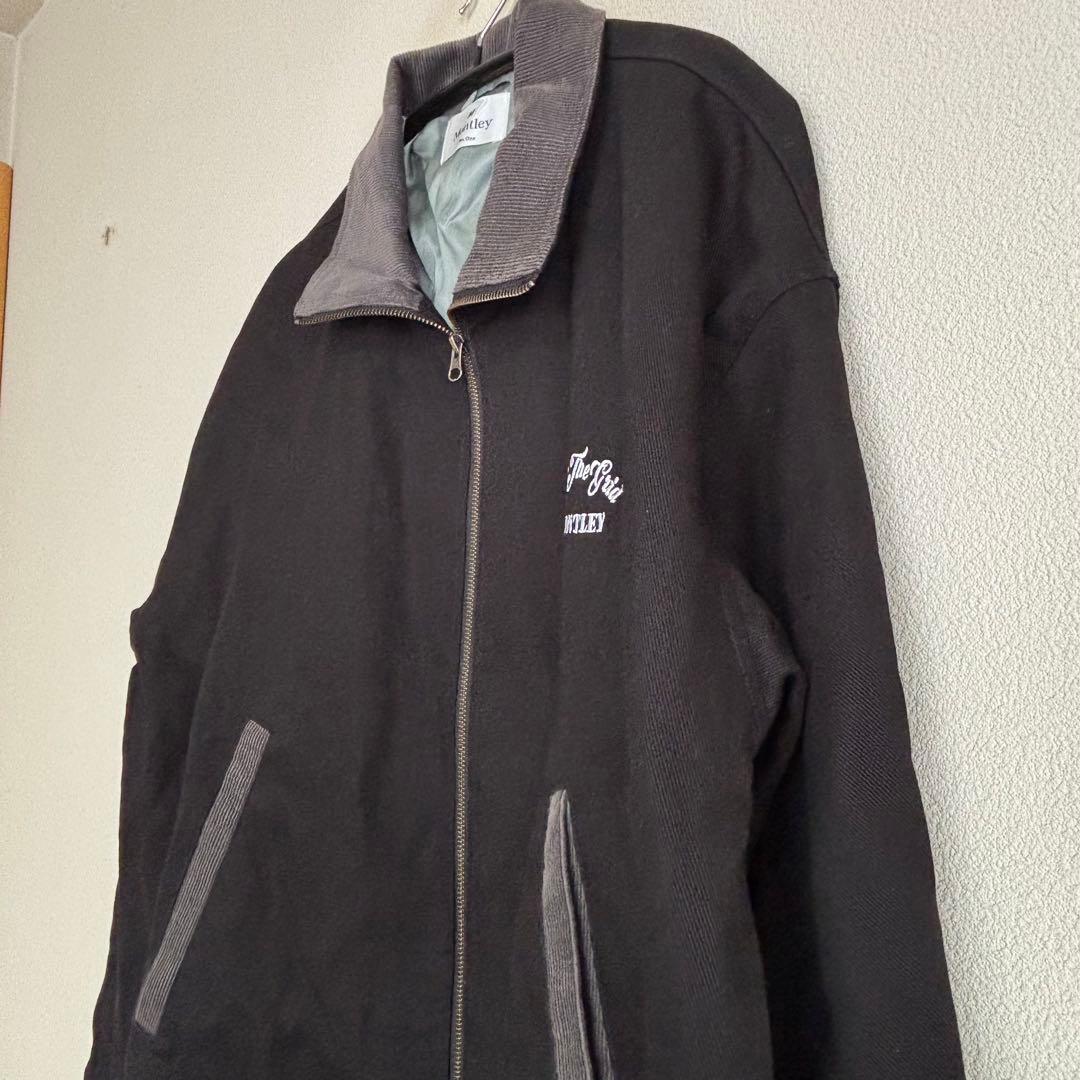 美品】 Montley コットン ジップジャケット ブラック XL 刺繍