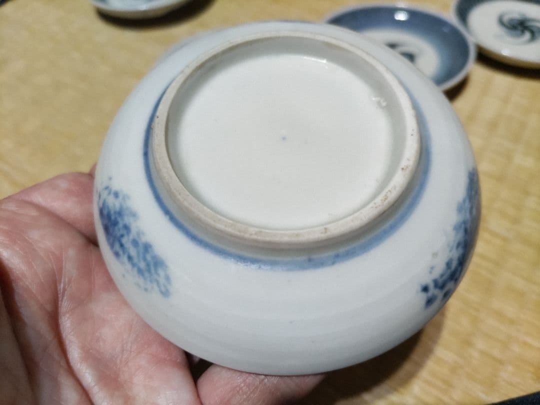 瀬戸太白手　or　瀬戸染付磁器　小皿（５枚セット）美品！