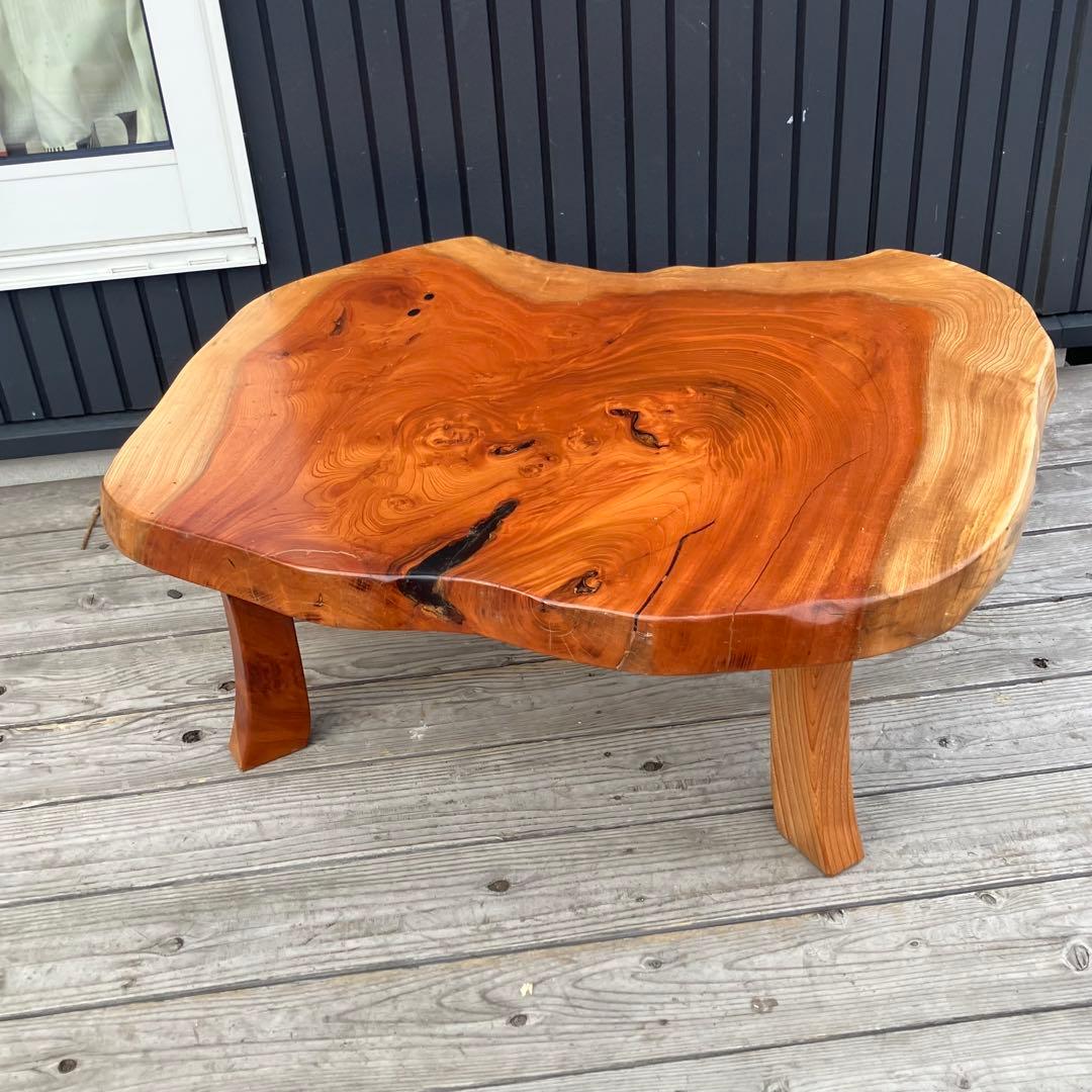 karimoku カリモク 変形 テーブル 半円 ローテーブル 3本脚 ダイニング