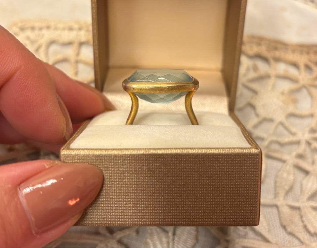 kui co.アクアマリン✳︎ファセットカットリング