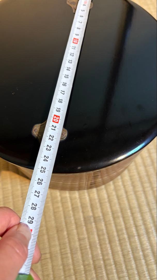 裏千鳥　曲水指 水指『春慶塗　鳥金蒔絵蓋　茶道具