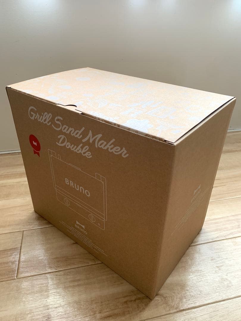 新品未使用　ブルーノ ホットサンドメーカーダブル　レッド