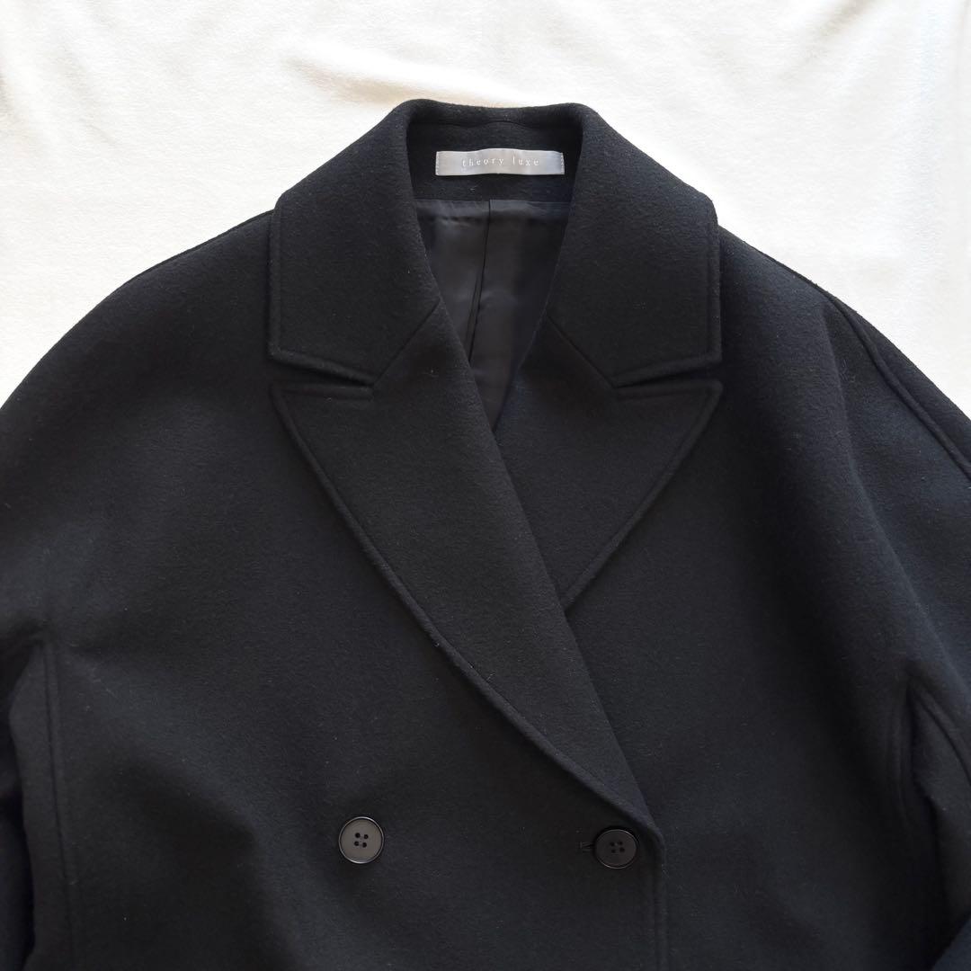 極美品☆セオリーリュクス ダブルブレスト ロングコート チェスター