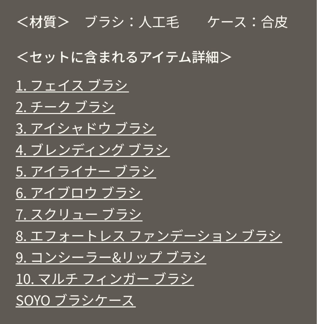 SOYO メイクブラシ9本セット➕ケース付き小田切ヒロ　熊野筆　オダギリヒロ