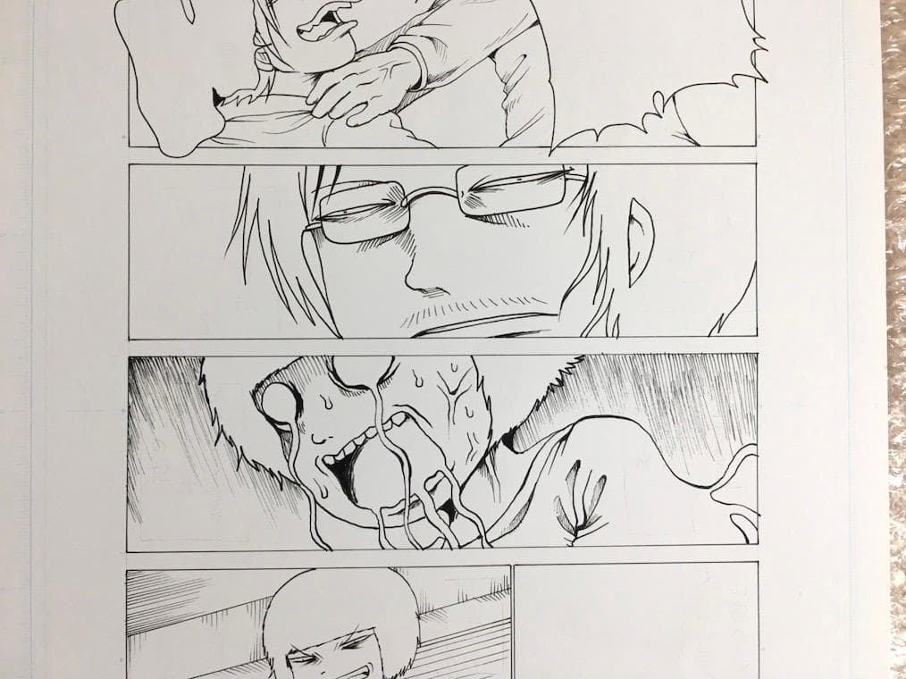 ○超美品 押切蓮介 生原稿 生原画 肉筆 B4 漫画家 代表作＝ハイスコア