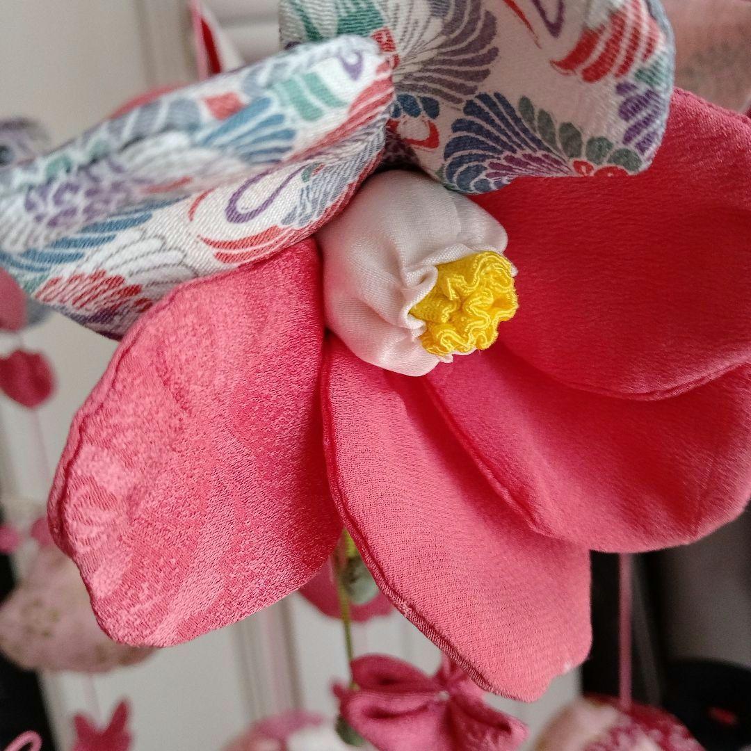 吊るし飾り　雛人形　ちりめん細工 吊るし雛　 ハンドメイド　2個掛台付